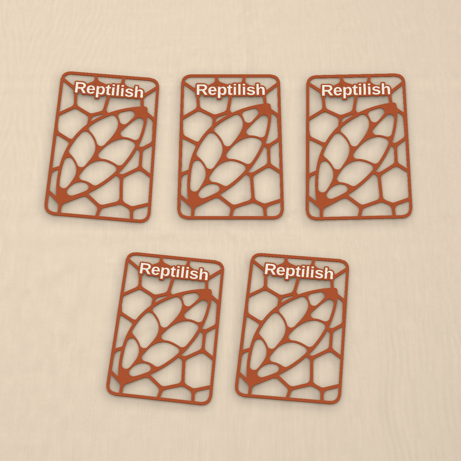 Five rectangular Pebble Plates