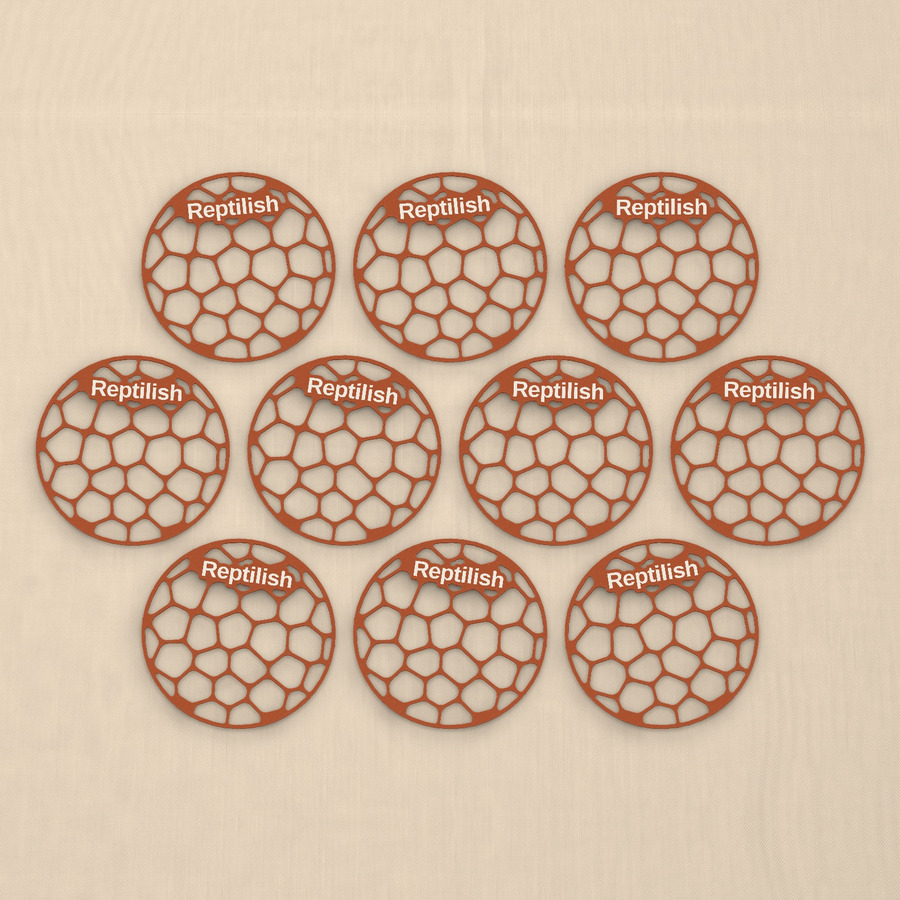 Ten round Pebble Plates