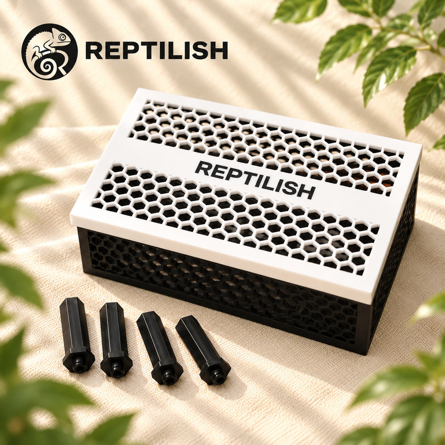 Mating Mesh body and lid with four twist lock legs