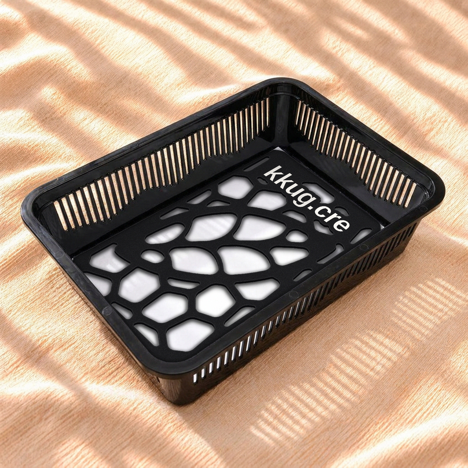 Rectangular Pebble Plate in a small tub